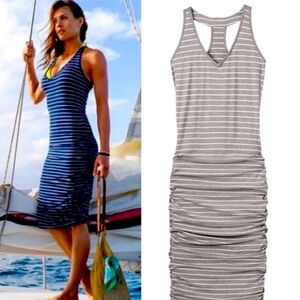 Athleta Striped Racerback Midi Dress